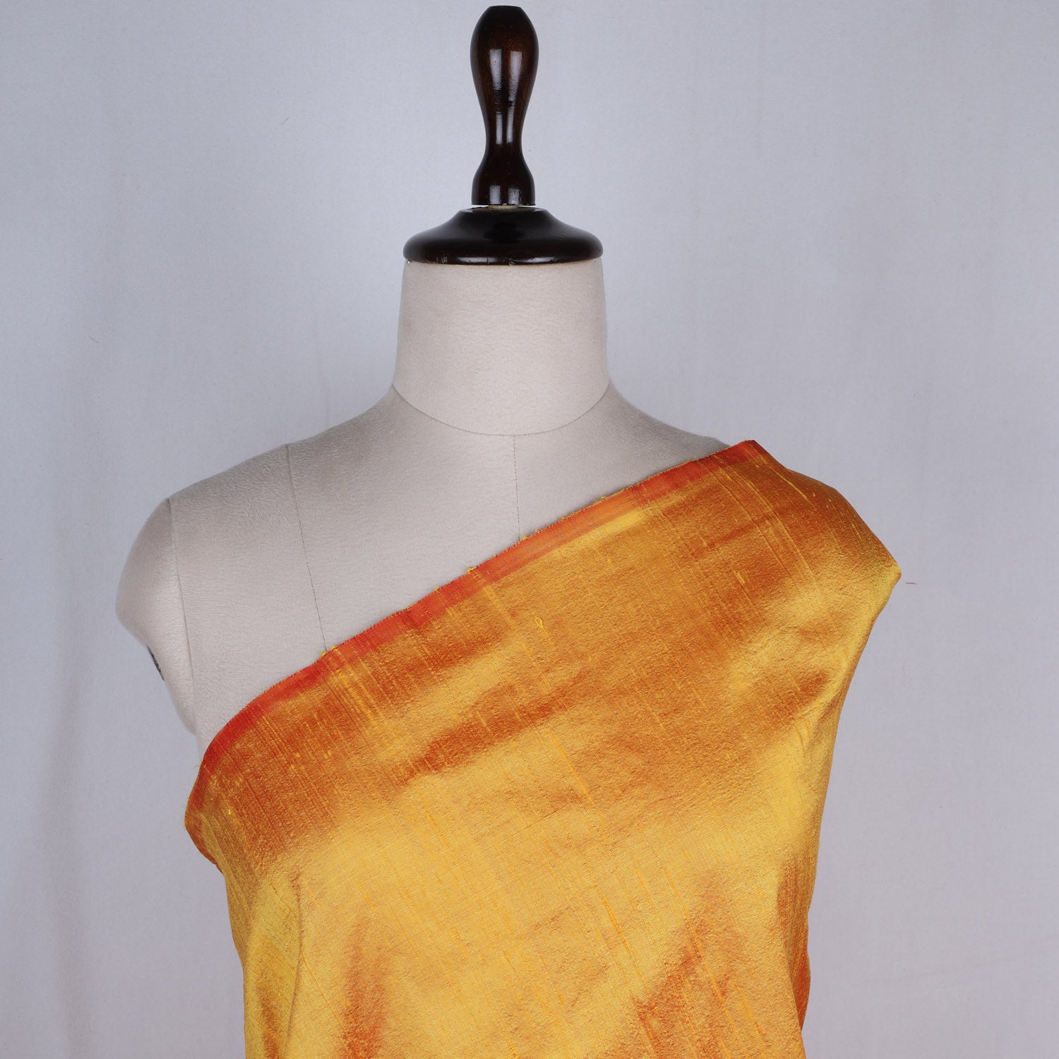 Mango Yellow Color Plain Silk Fabric