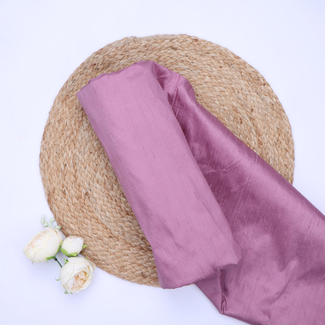 Lavender Color Plain Silk Fabric