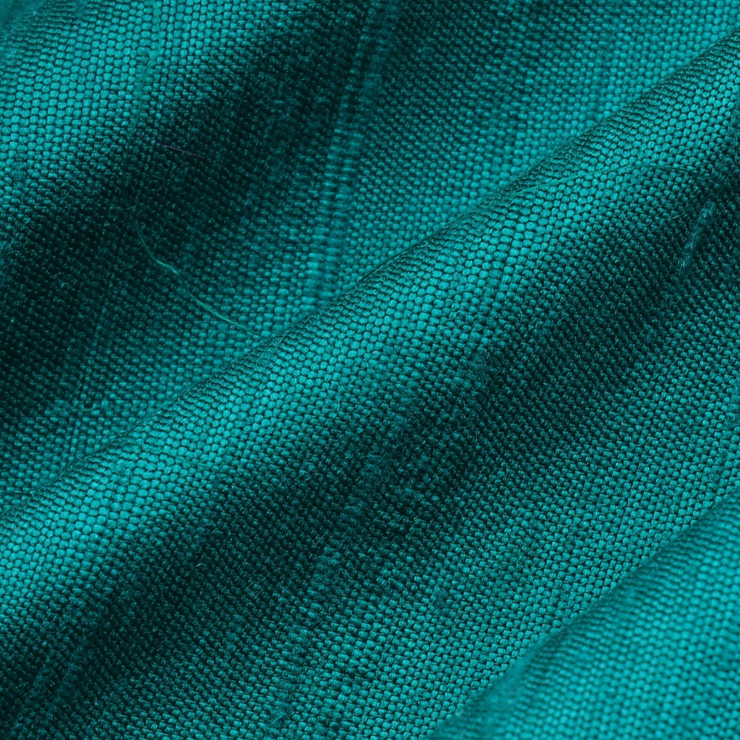 Teal Blue Color Plain Silk Fabric