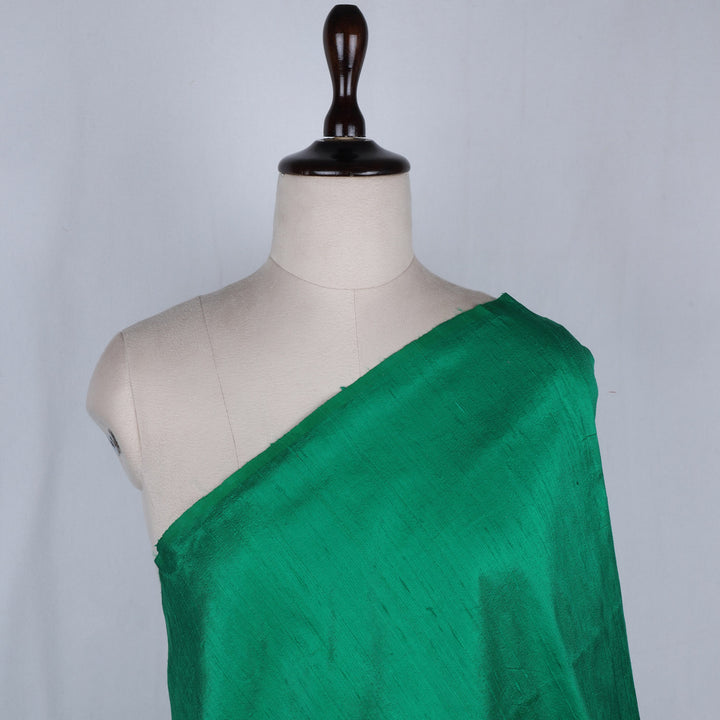 Castleton Green Color Plain Silk Fabric