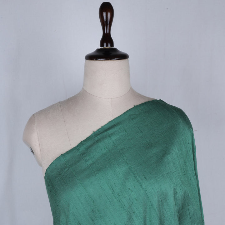 Emerald Green Color Plain Silk Fabric