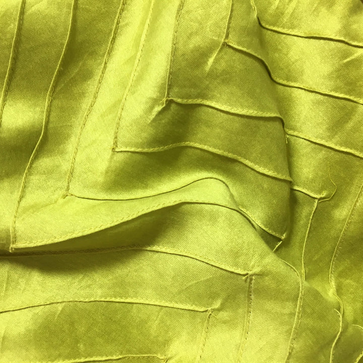 Lime Green Chanderi Embroidery Fabric