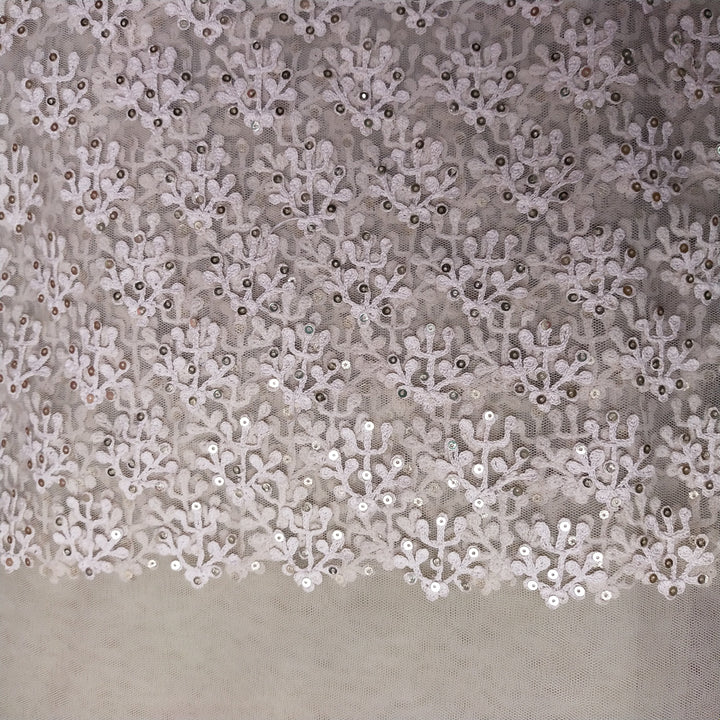 White Net Embroidery Fabric