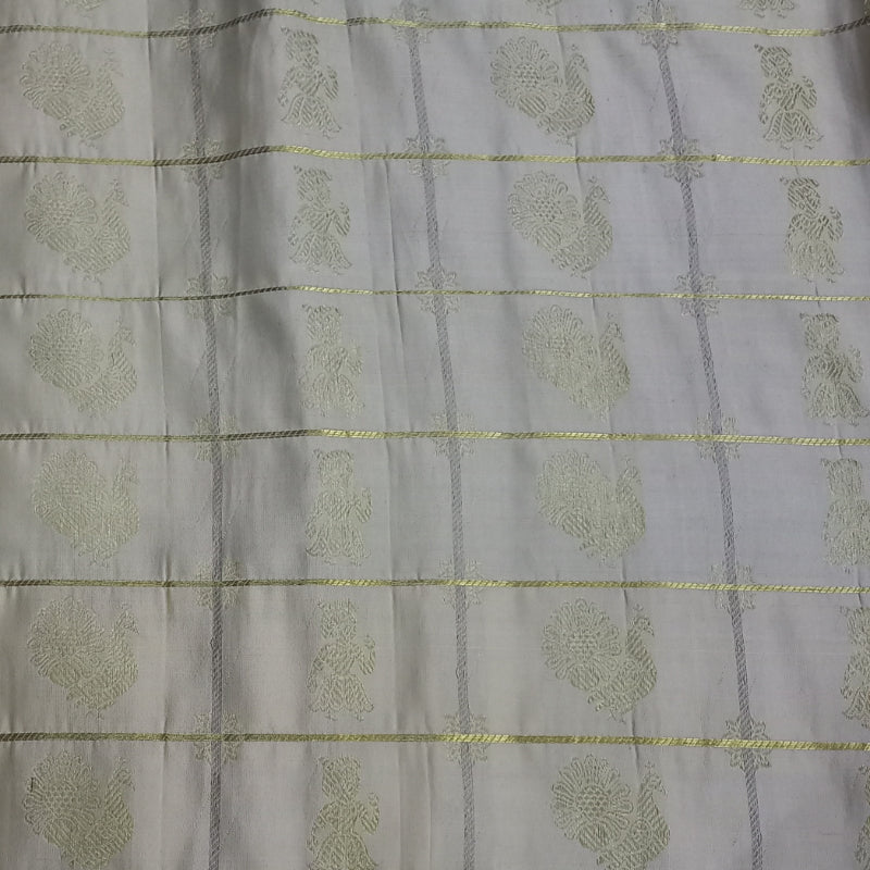 Cream Color Kanchi Silk Fabric