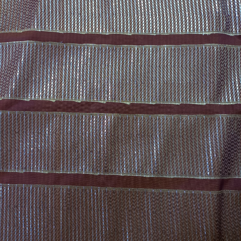 Copper Bronze Dual Shade Silk Jamawar Fabric