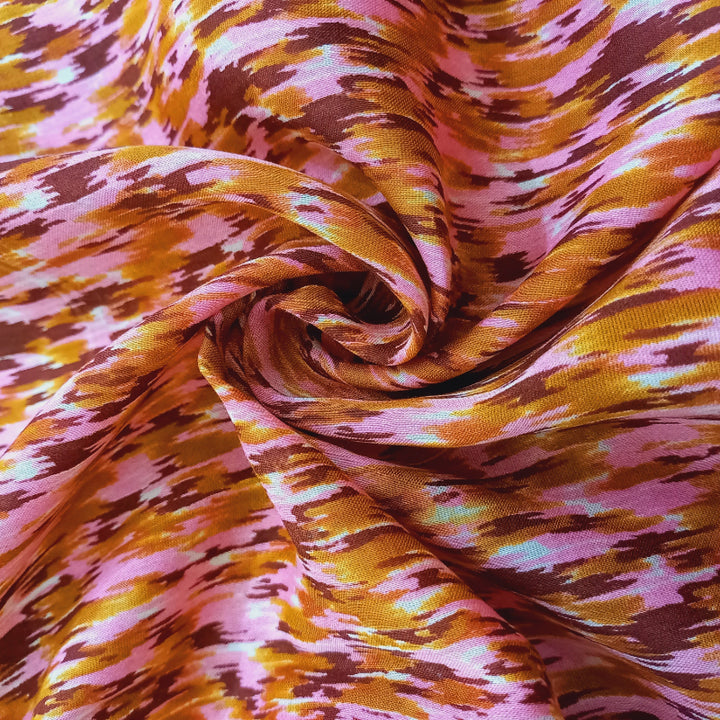 Multi-Color Printed Cotton Satin Fabric