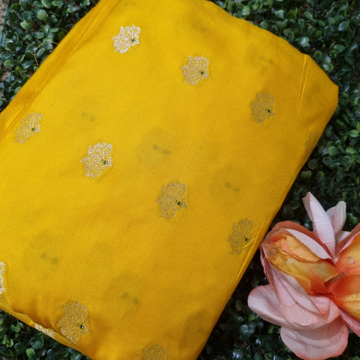 Turmeric Yellow Katan Silk Fabric