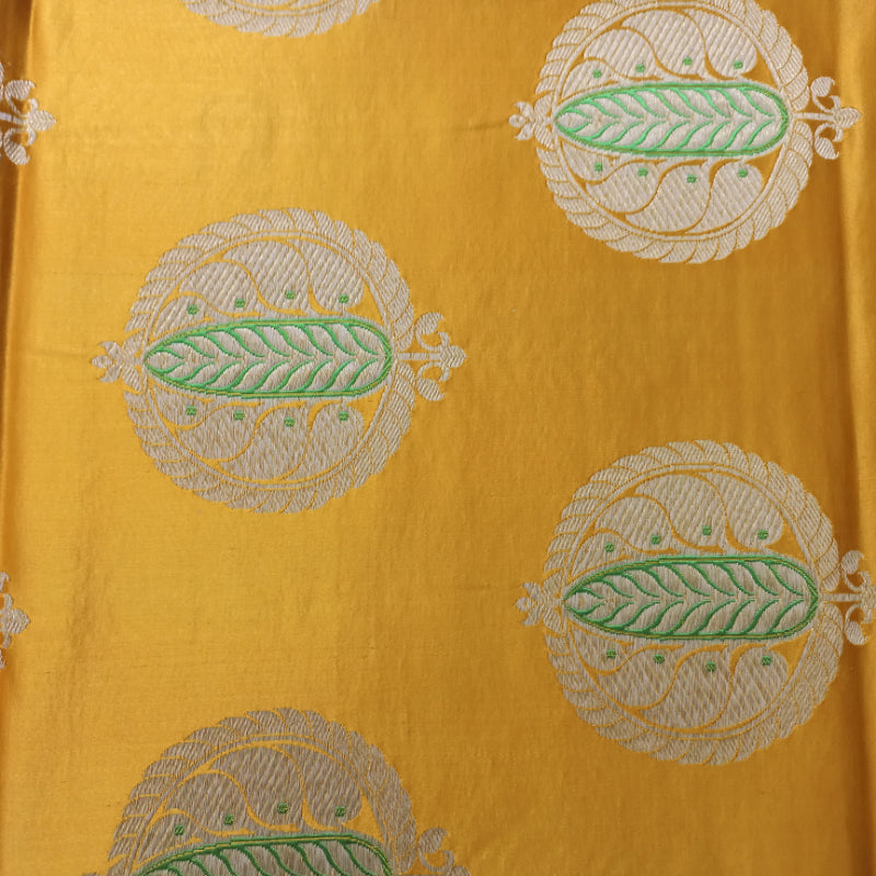 Turmeric Yellow Gajji Silk Fabric
