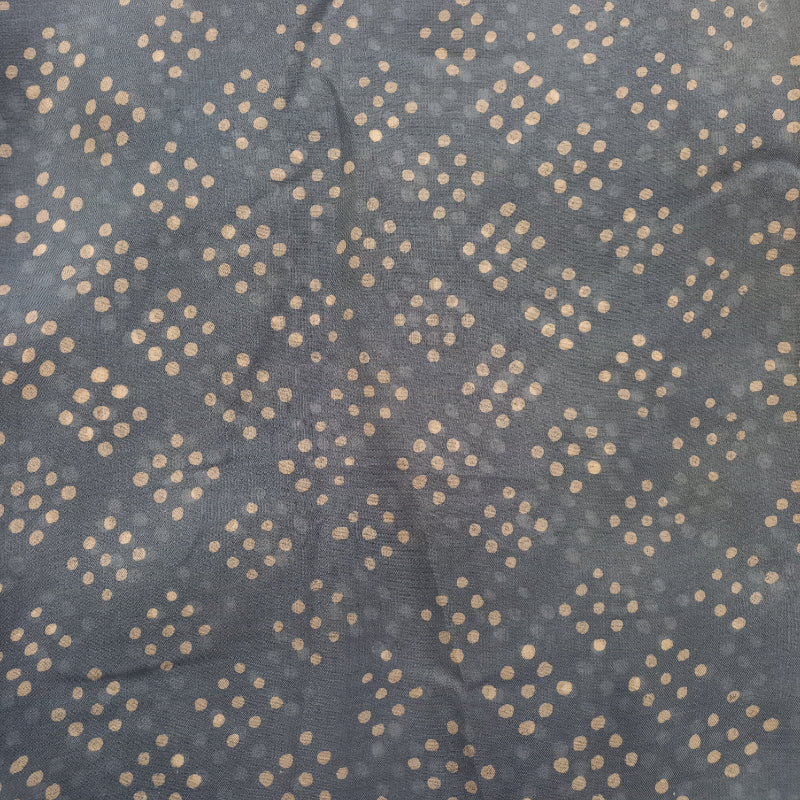 Blueish Gray Color Printed Silk Fabric
