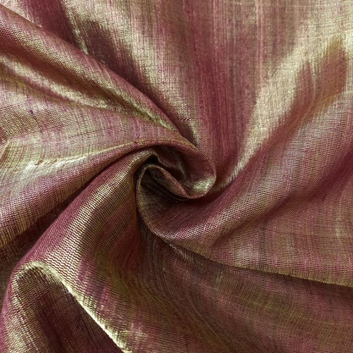 Dynasty Pink Tussar Silk Fabric