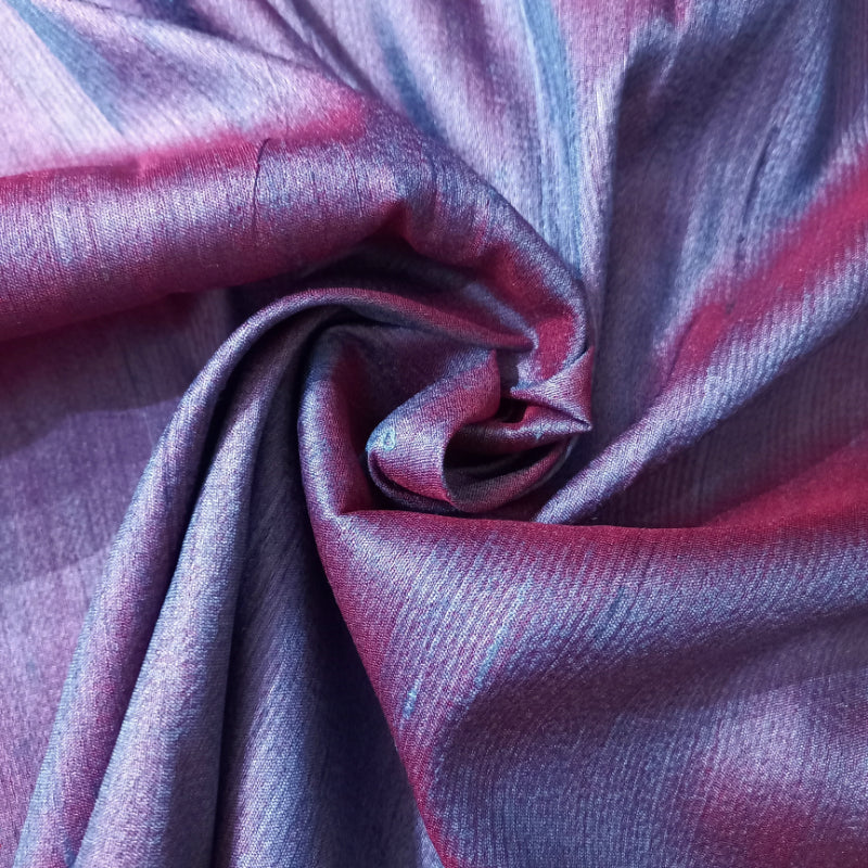 Karpulavalli Metallic Lavender Tussar Silk Fabric