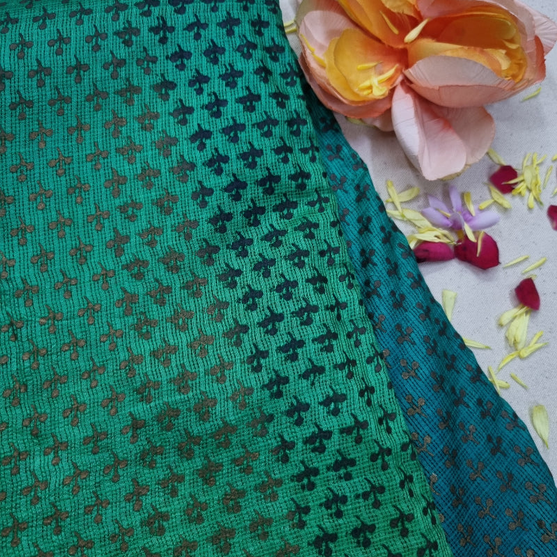 Multi-Color Printed Kota Silk fabric