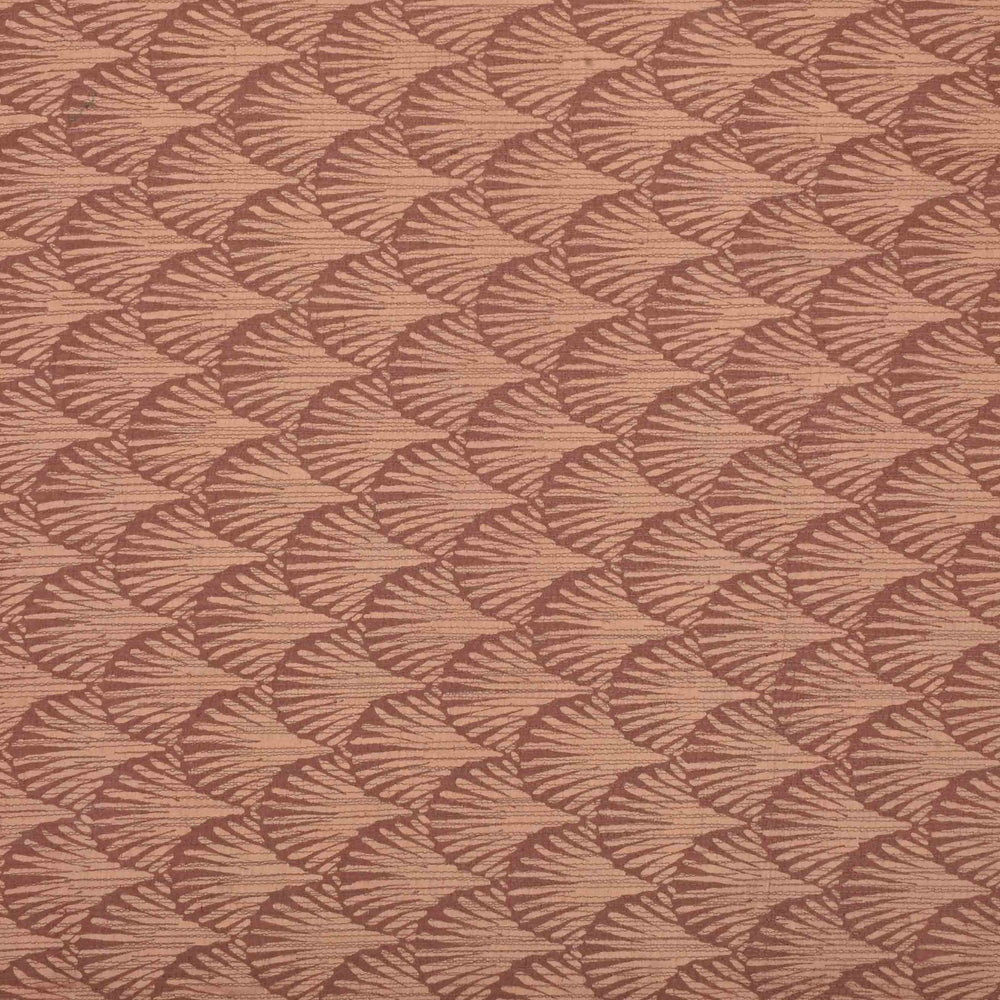 Dark Chestnut Brown Silk Embroidery Fabric