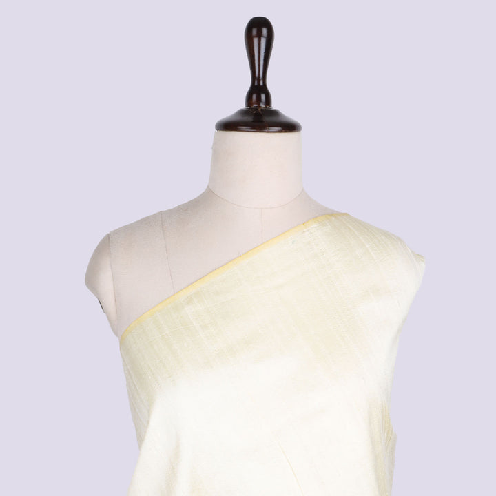 Cream Color Plain Silk Fabric