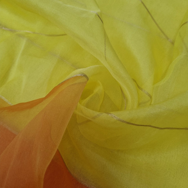 Yellow Color Organza Fabric