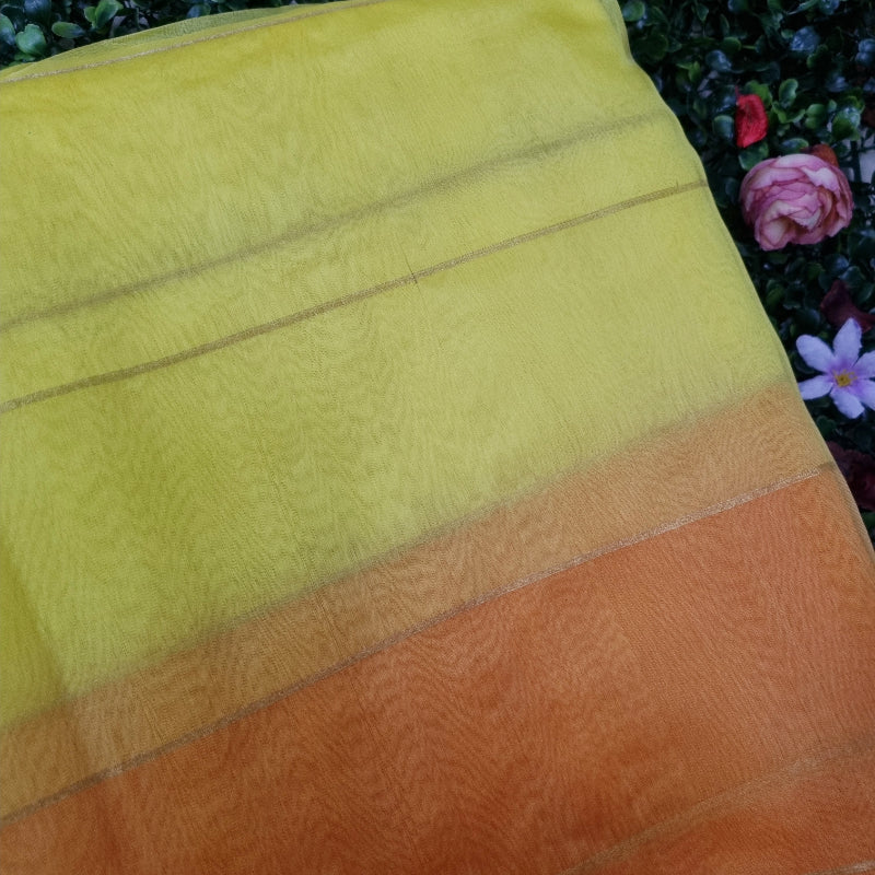 Yellow Color Organza Fabric