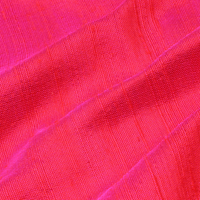 Magenta Pink Color Plain Silk Fabric