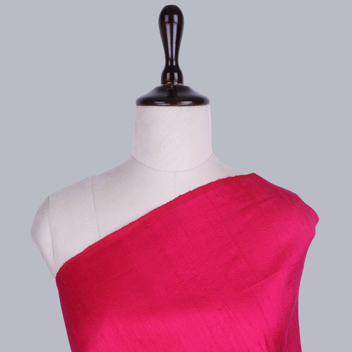 Magenta Pink Color Plain Silk Fabric