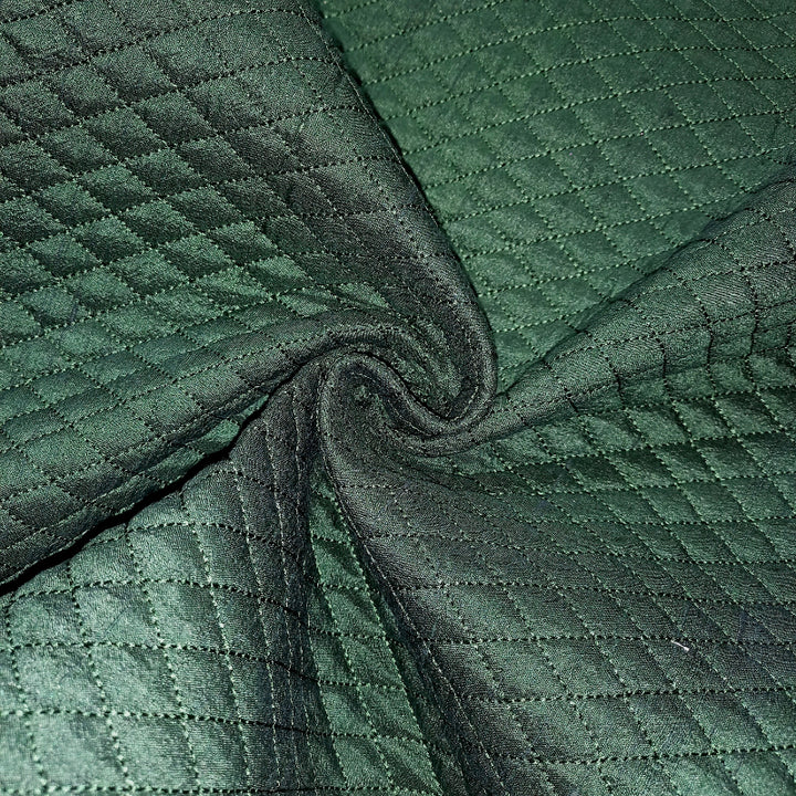Pine Green Color Rawsilk Emboridery Fabric