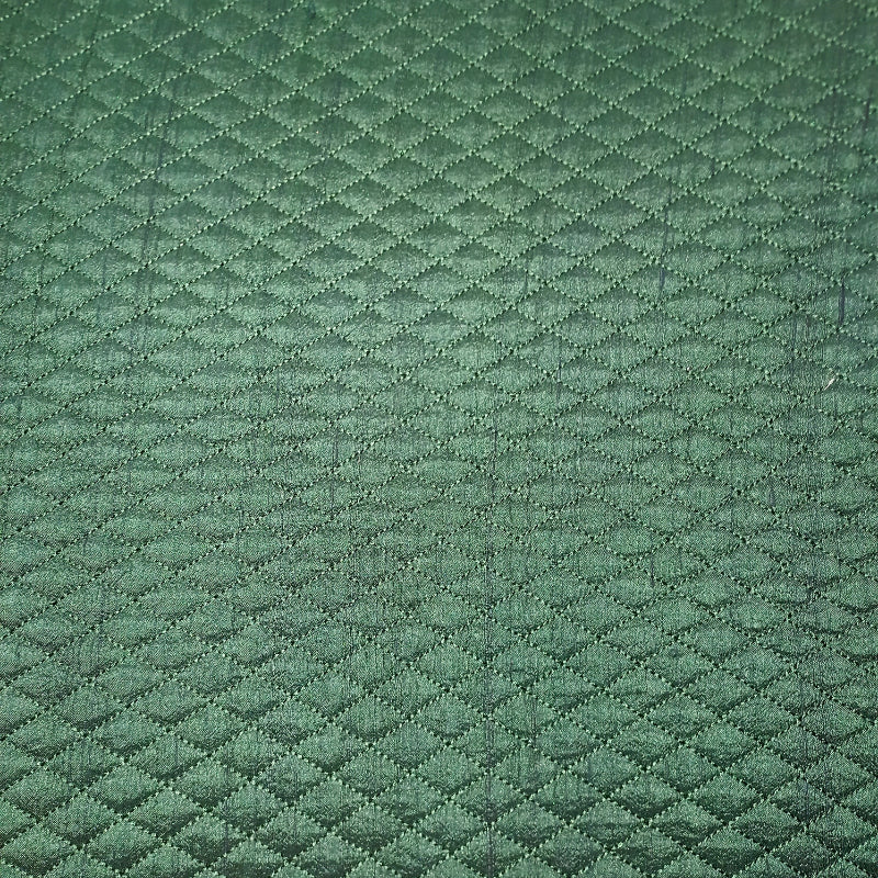 Pine Green Color Rawsilk Emboridery Fabric