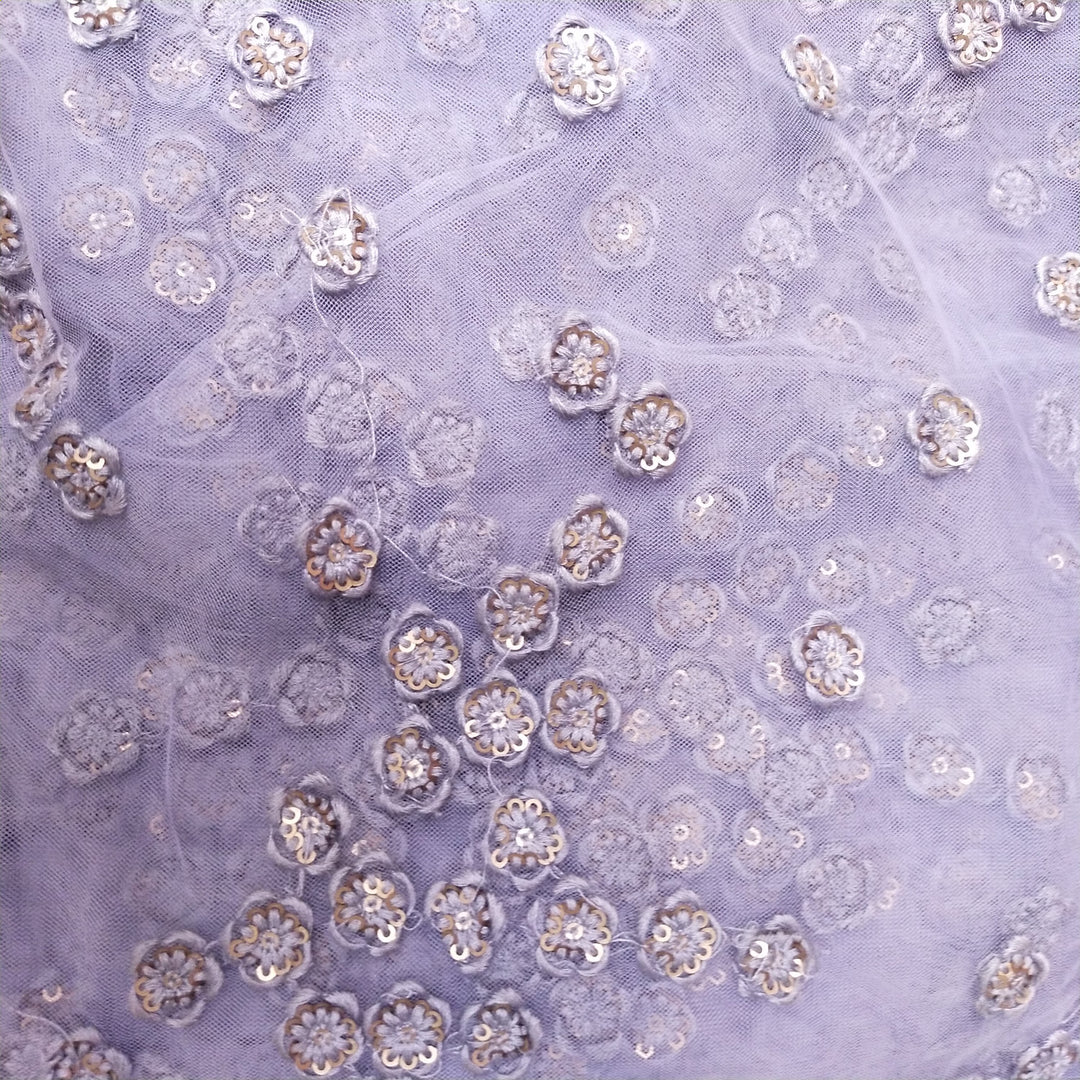 Lavender Net Embroidery Fabric