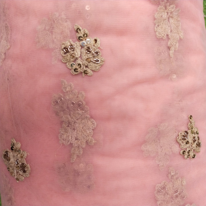 Princess Pink Net Embroidery Fabric