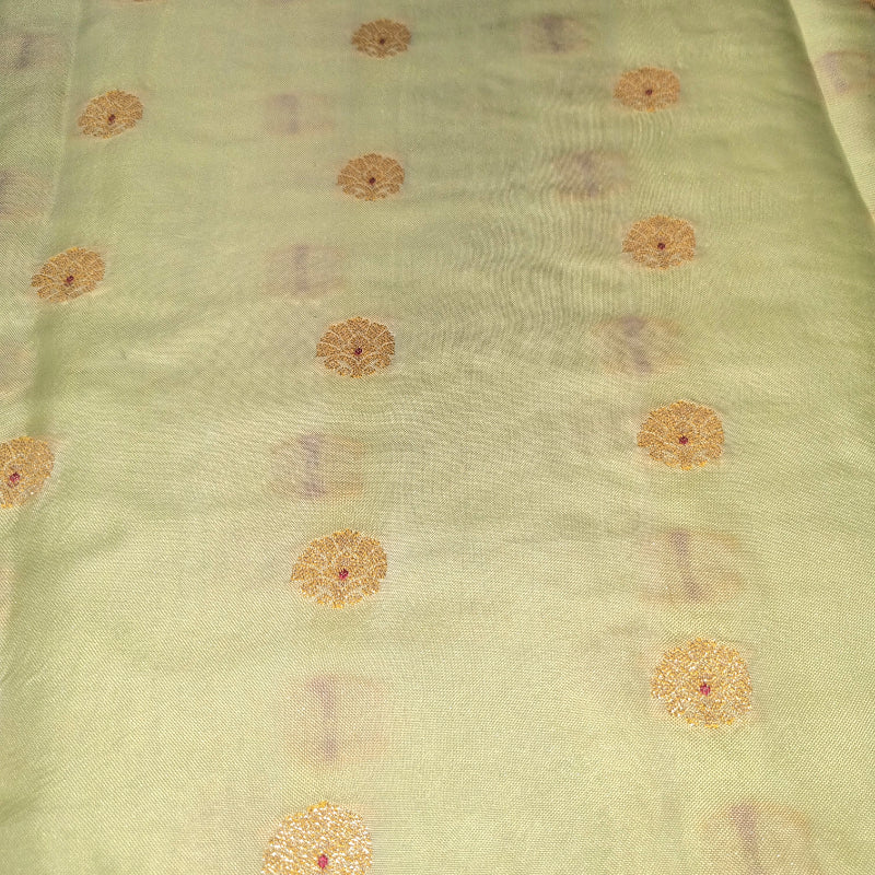 Pale Nimbhu Yellow Katan Silk Fabric