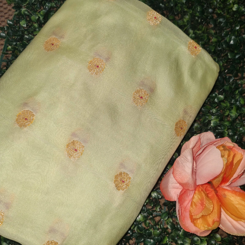 Pale Nimbhu Yellow Katan Silk Fabric