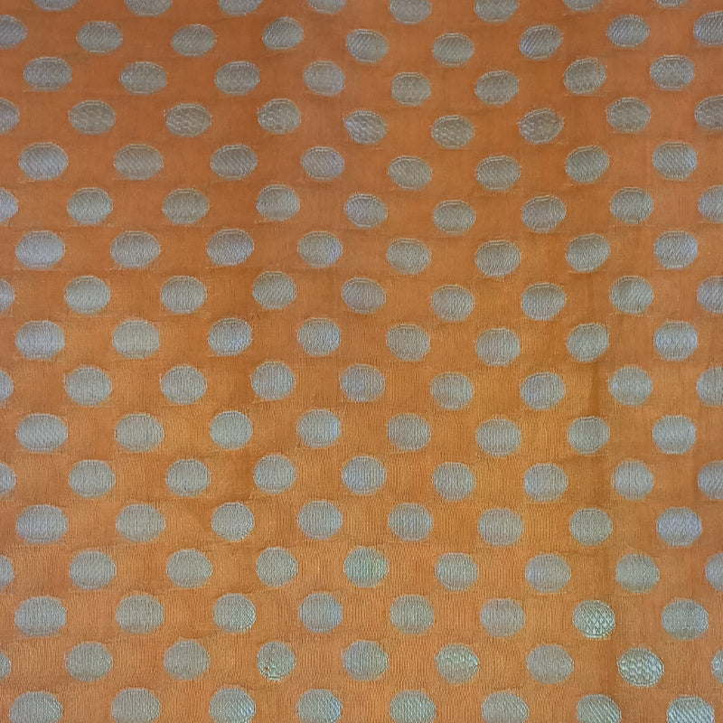 Turmeric Yellow Jamawar Silk Fabric