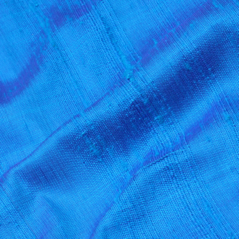 Bleu De France Blue Color Plain Silk Fabric