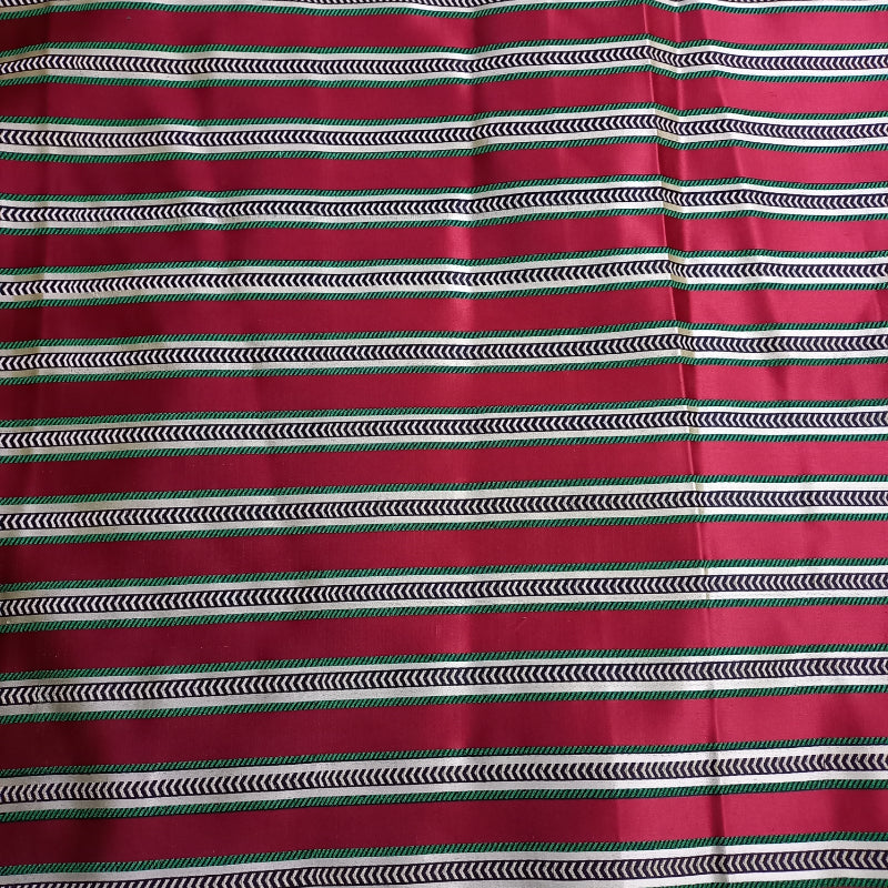 Burgundy Color Stripes Jamawer Fabric