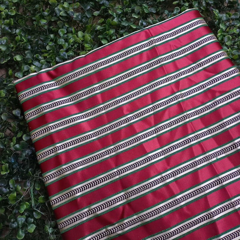 Burgundy Color Stripes Jamawer Fabric