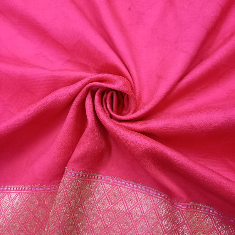 Gulabi Pink Silk Jamawar Fabric