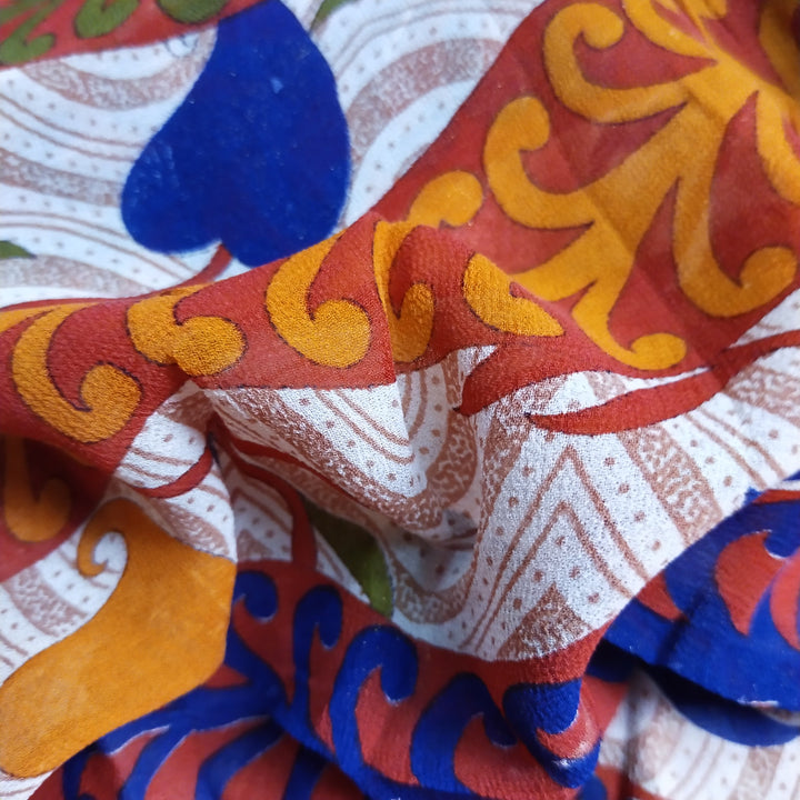 Multicolor Georgette Printed Fabric
