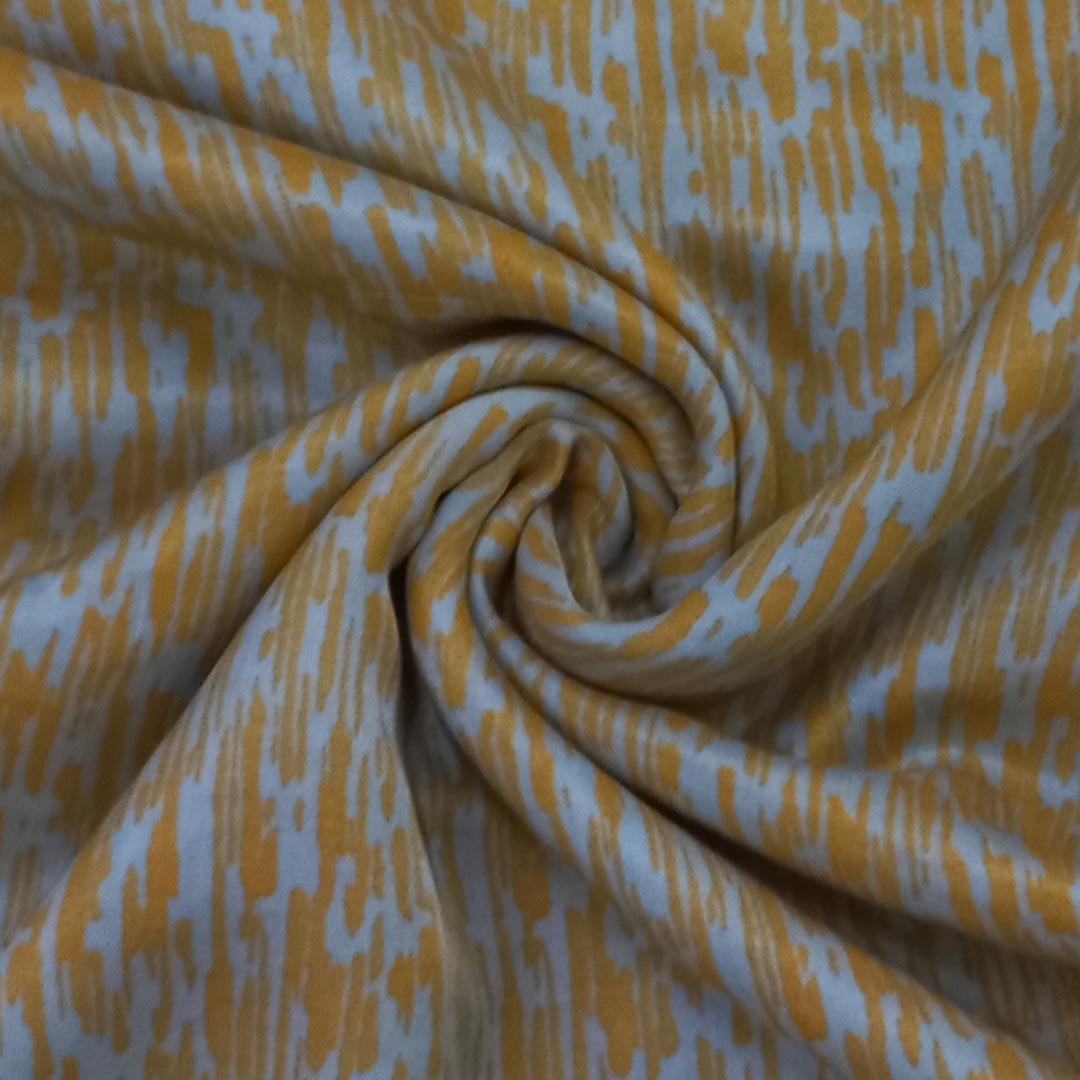 White Yellow Color Silk Fabric