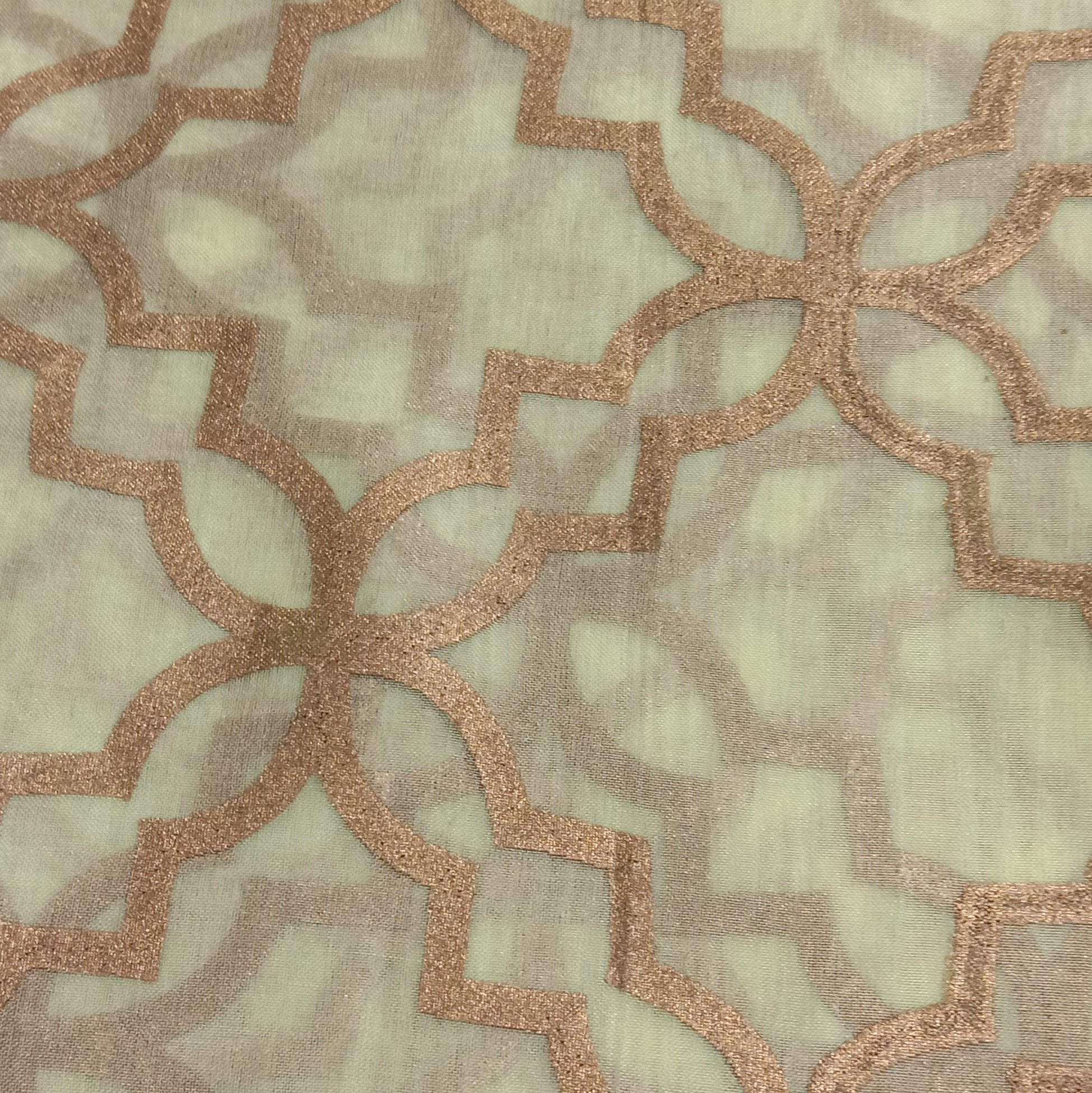 Butter Yellow Organza Foil Printed Fabric