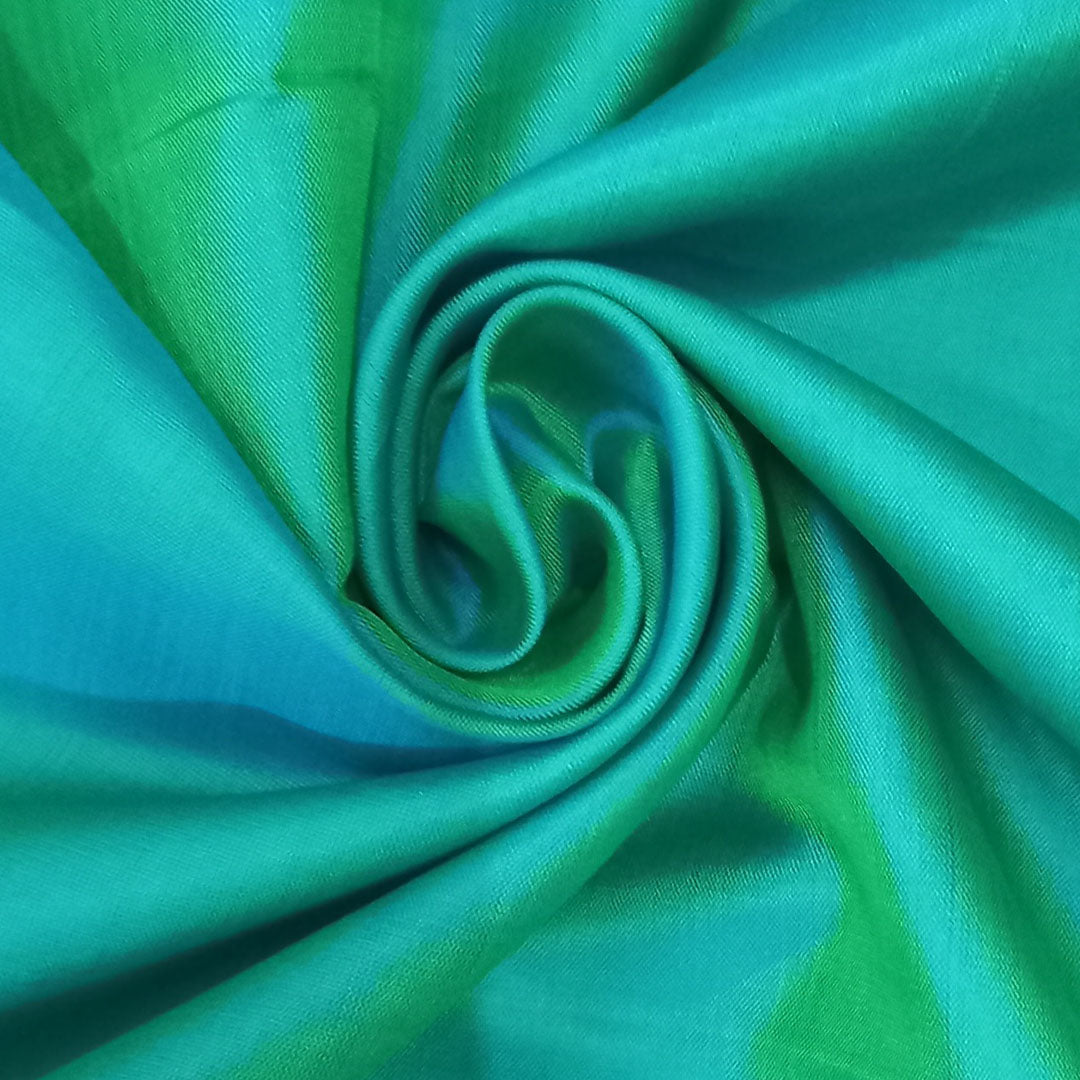 Aqua Blue Color Silk Fabric
