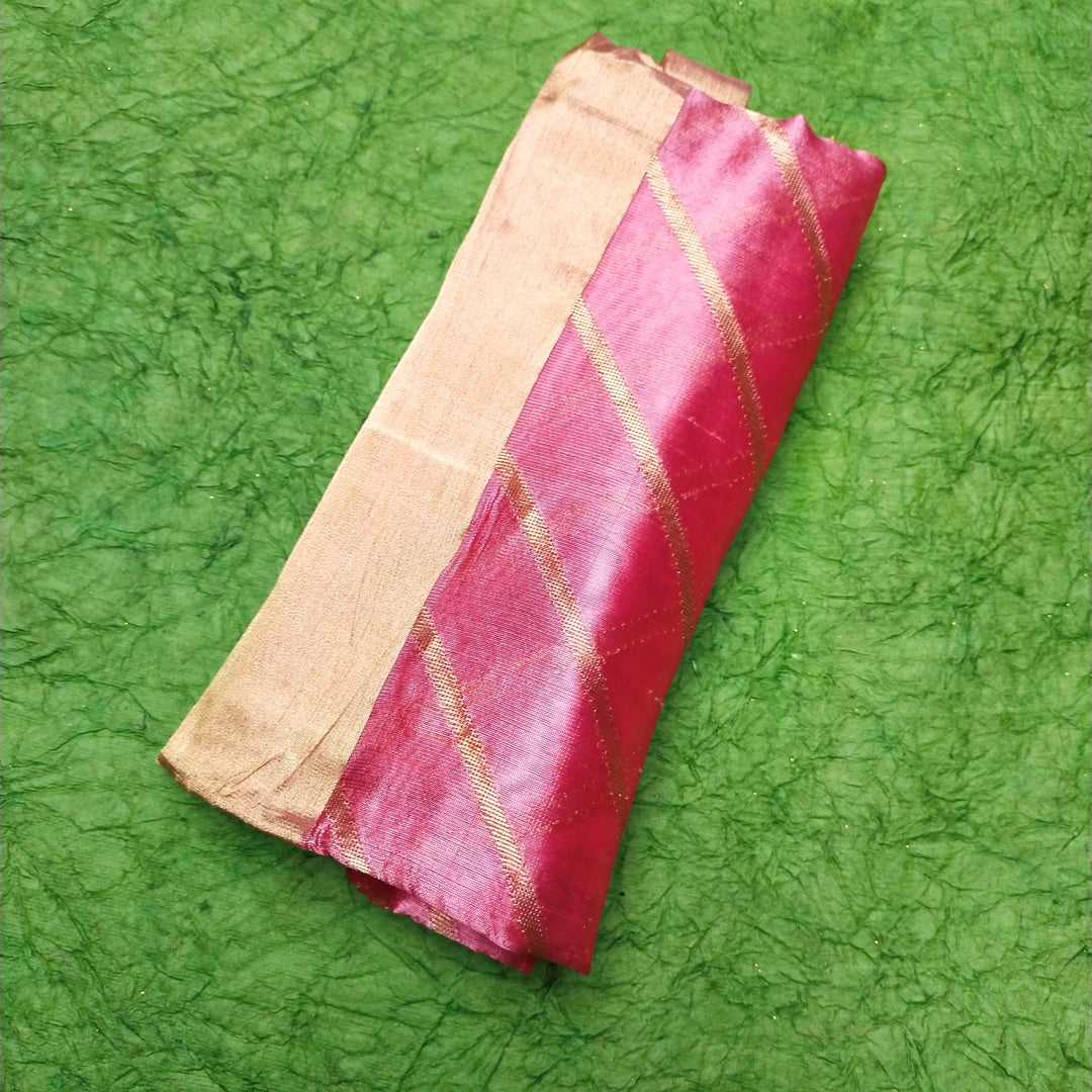 Fuchsia Pink Uppada Silk Handloom Fabric