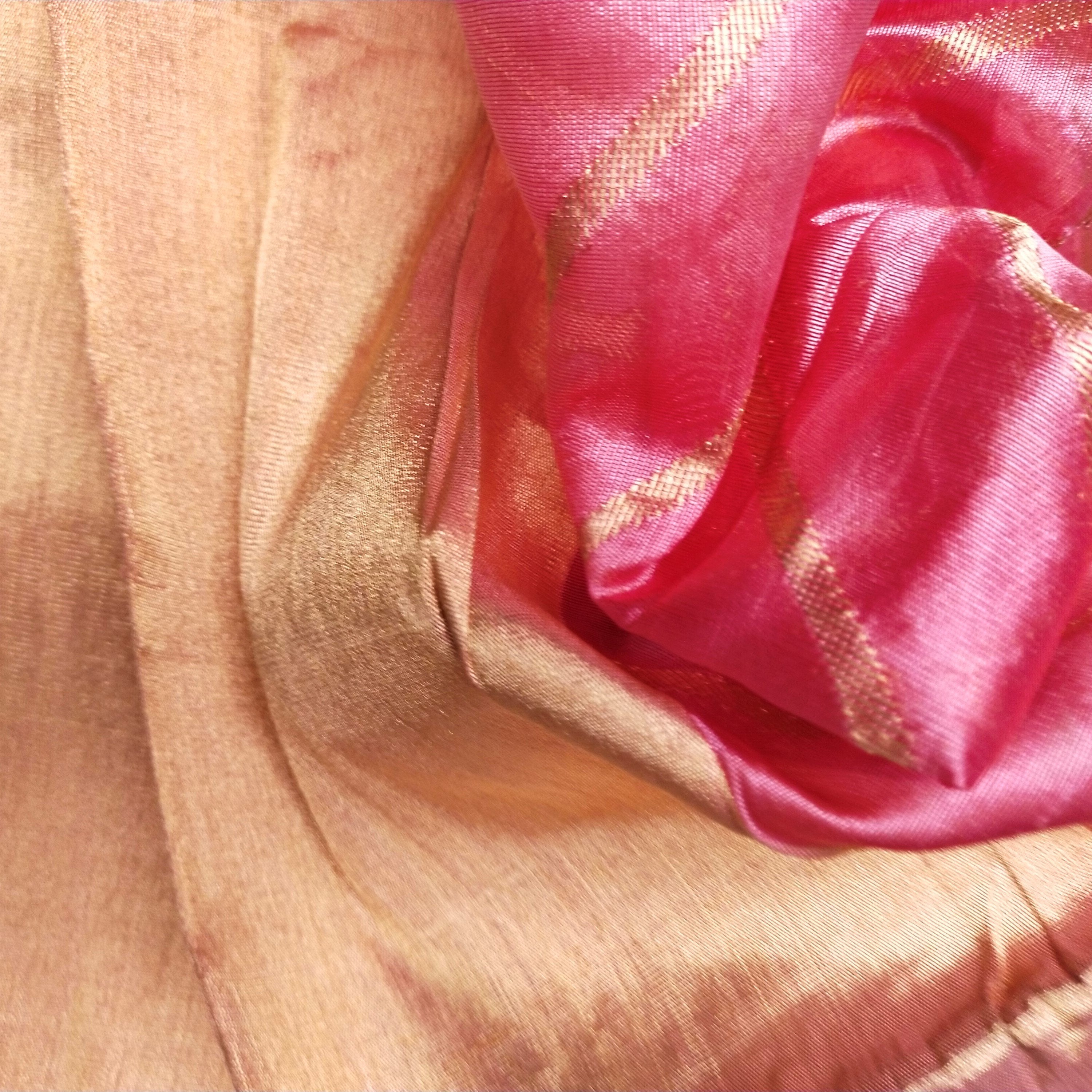 Fuchsia Pink Uppada Silk Handloom Fabric