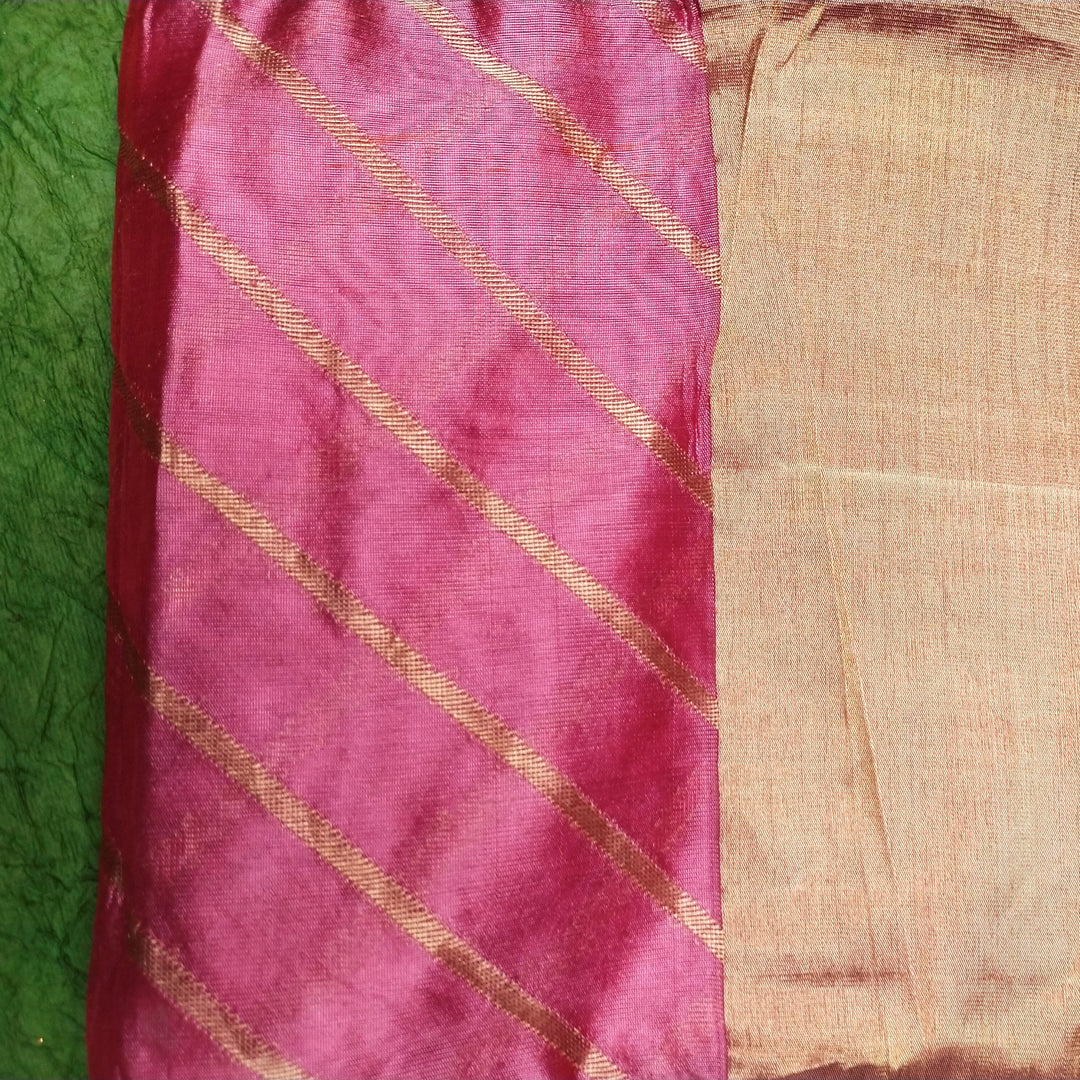 Fuchsia Pink Uppada Silk Handloom Fabric