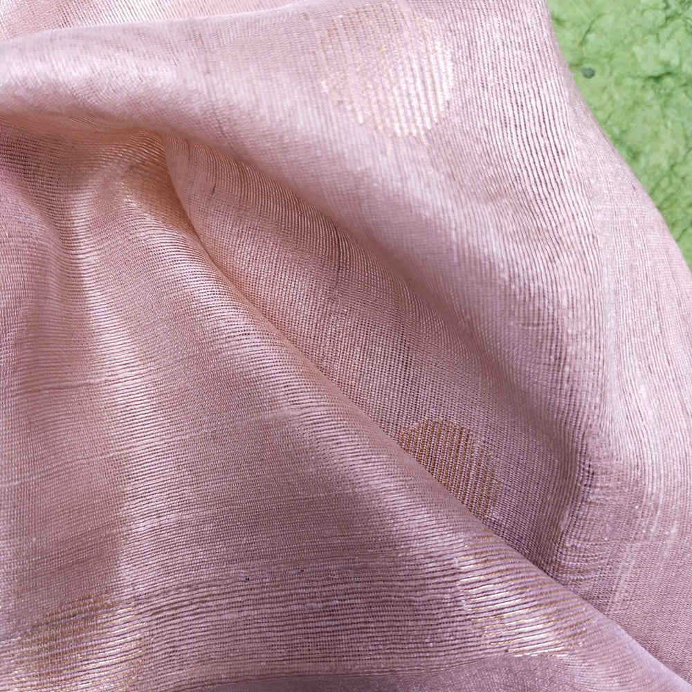 Soft Pink Uppada Silk Handloom Fabric