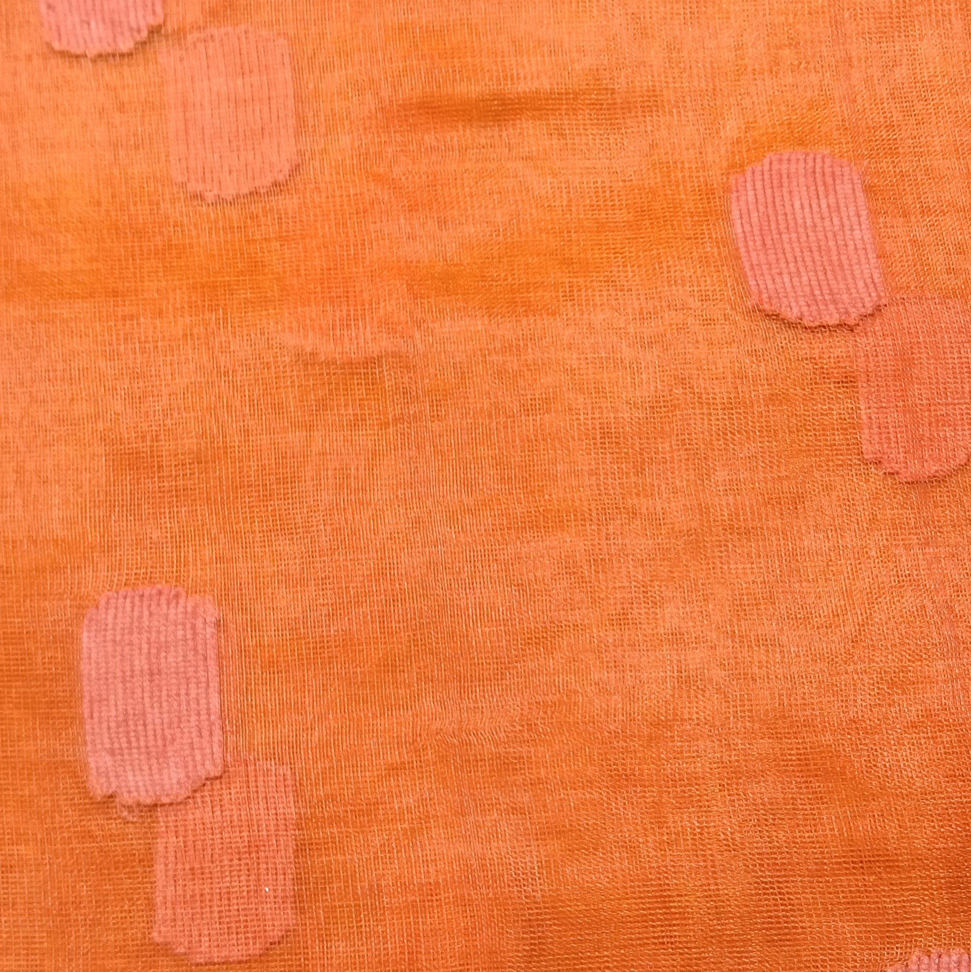 Orange Net Fabric