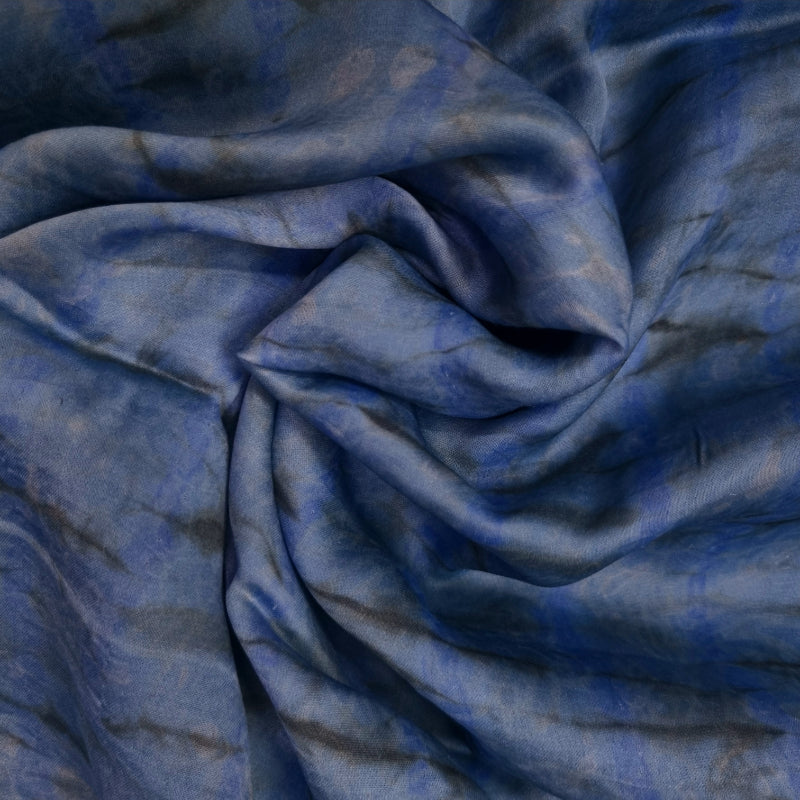 Multi-Color Shibori Printed Silk Fabric