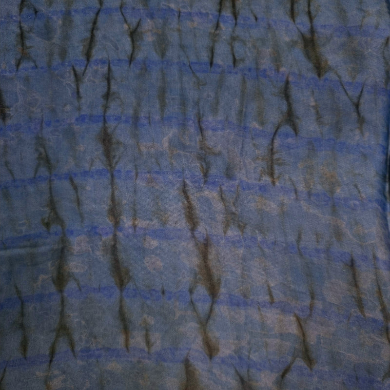 Multi-Color Shibori Printed Silk Fabric