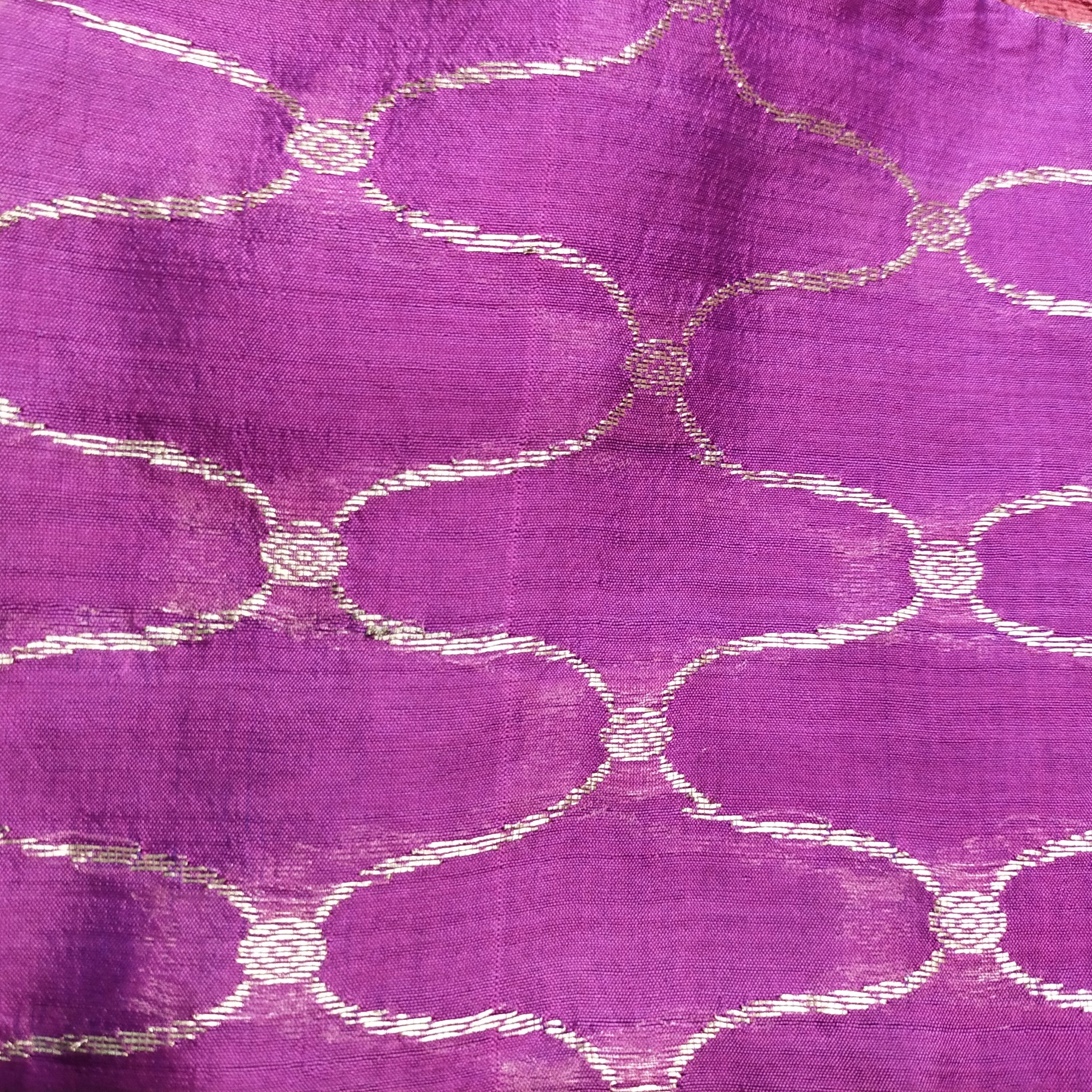 Purple Silk Handloom Fabric