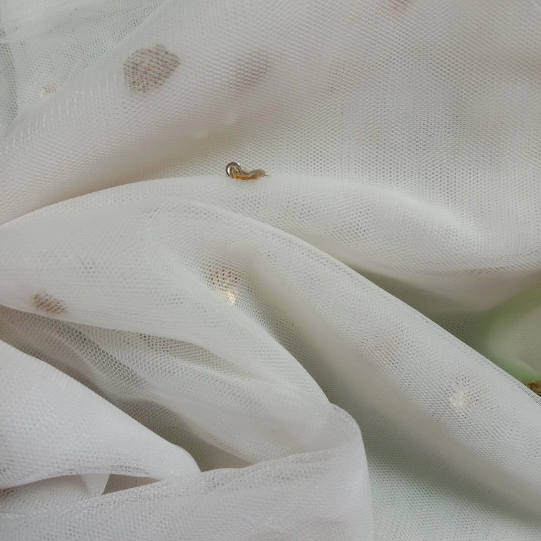 White Net Embroidery Fabric