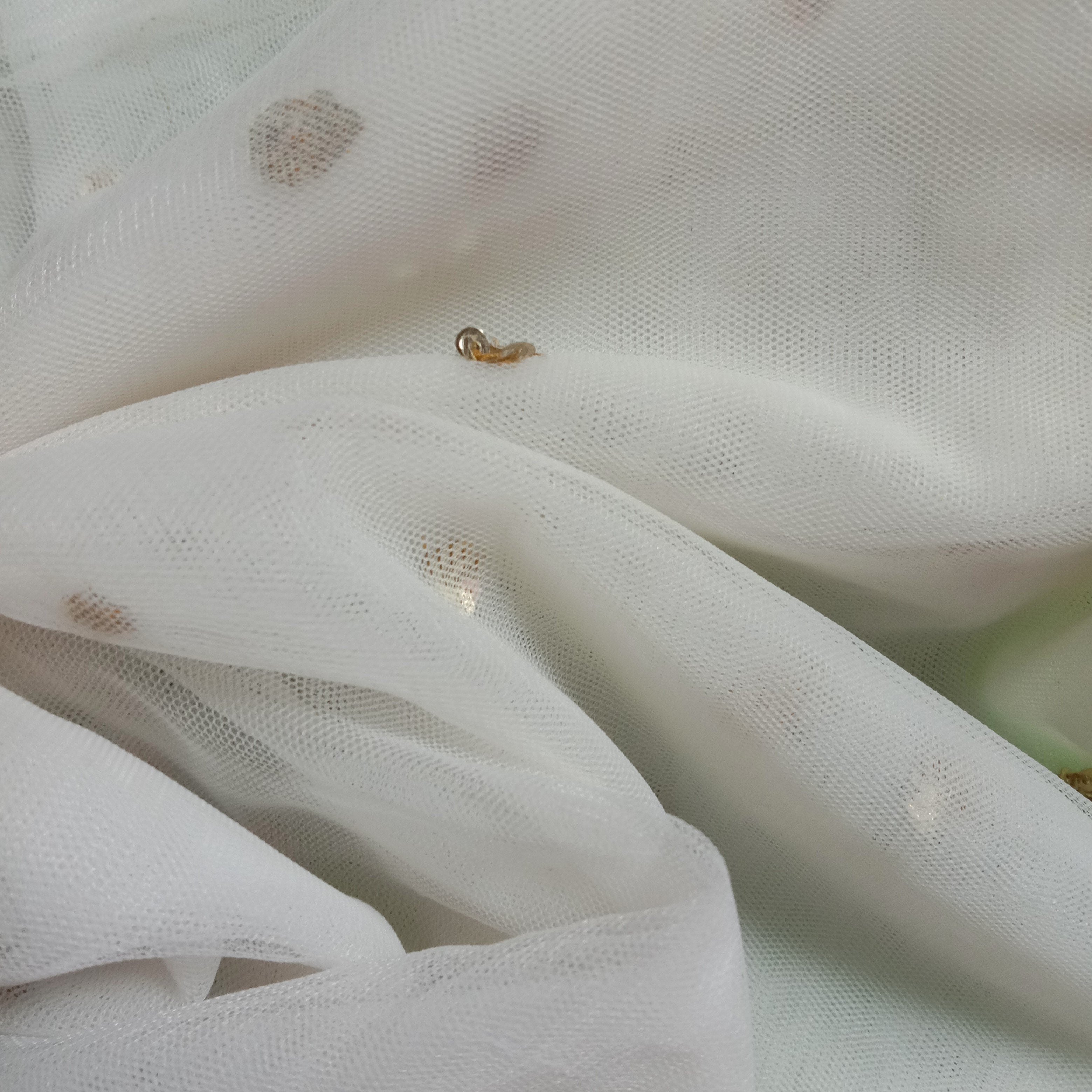 White Net Embroidery Fabric