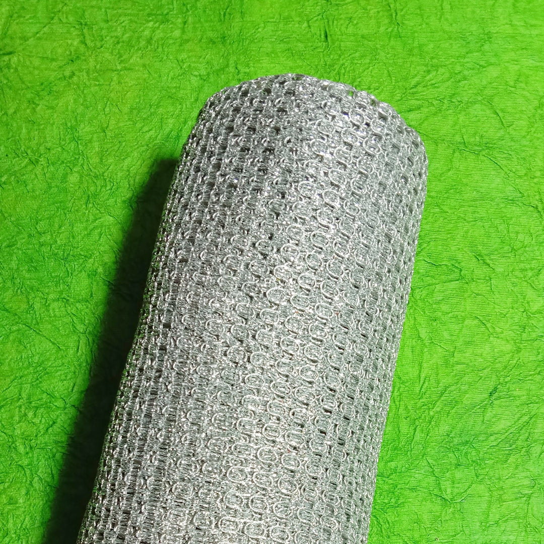 Steel Grey Designer Shimmer Net Fabric