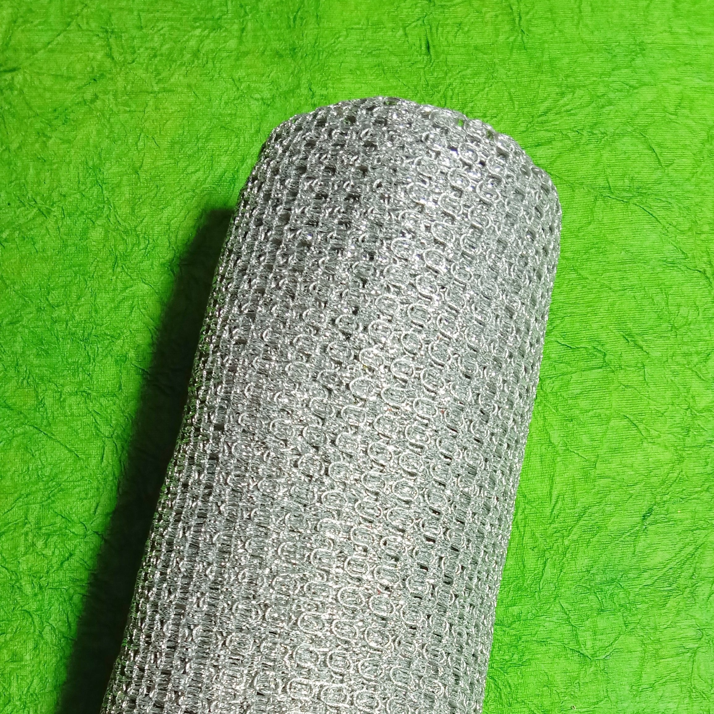 Steel Grey Designer Shimmer Net Fabric