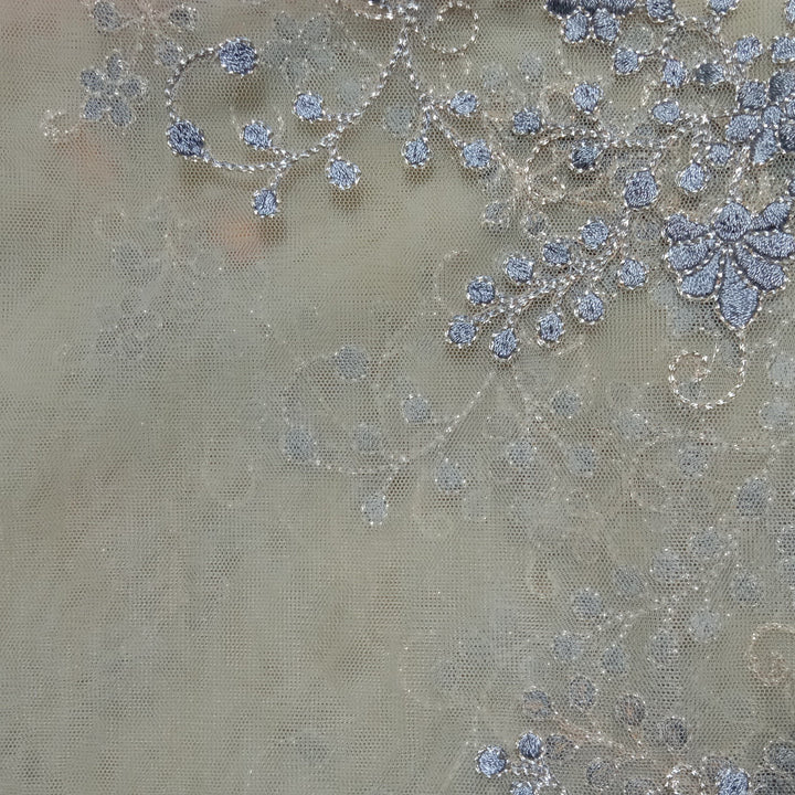 Cloud White Net Embroidery Fabric